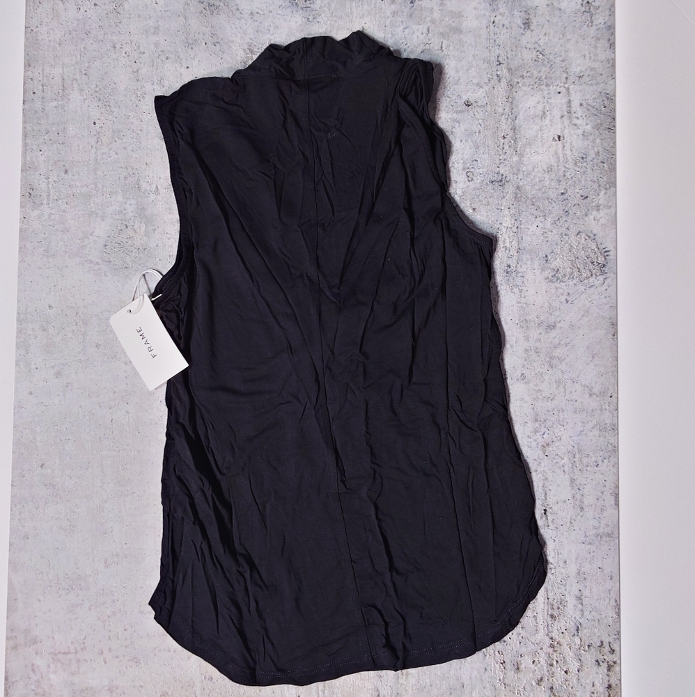 FRAME Sleeveless Black Shirt